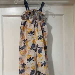 Tommy Bahama Kids Floral Jumpsuit - Navy and Yellow